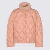 Fabiana Filippi Quilted Jackets With Ribbed Collar And Cuffs In Pink