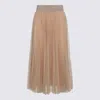 Fabiana Filippi Flowing Pleated Maxi Skirt With Elastic Waistband