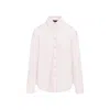 Fabiana Filippi Fine-knit Semi-sheer Shirt In White