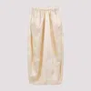Fabiana Filippi Silk Midi Skirt Floral Pattern In Pink