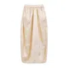 Fabiana Filippi Silk Midi Skirt Floral Pattern