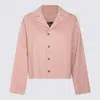 Fabiana Filippi Merino Wool Cropped Jacket In Fard