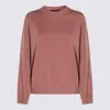 Fabiana Filippi Knitwear Crewneck Ribbed Finish In Pink