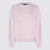 Fabiana Filippi Long Sleeve Crew Neck Knitwear Top In Pink