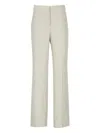 Fabiana Filippi Striped Linen Blend High Waist Trousers In Gray