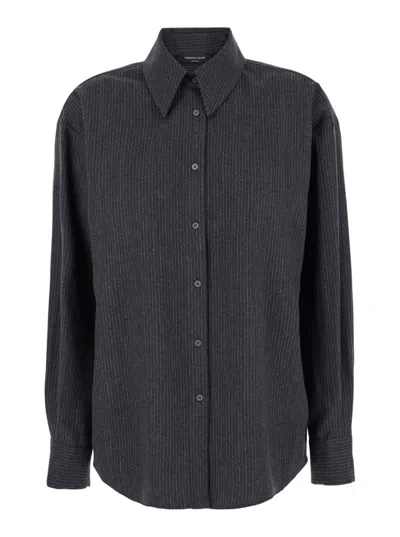 Fabiana Filippi Pinstriped Button-up Shirt In Grey