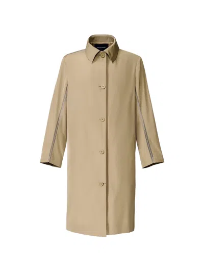 Fabiana Filippi Piped Coat In Brown