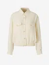 Fabiana Filippi Bomber Jacket With Front Pockets And Diamond Thread
