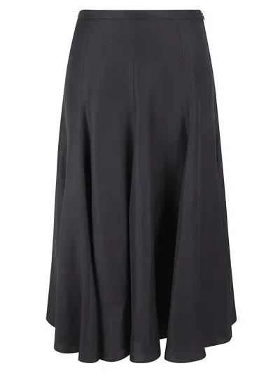 Fabiana Filippi Plain Flare Skirt In Blu Notte