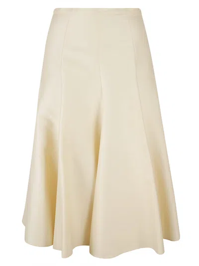 Fabiana Filippi Plain Flare Skirt In Beige