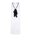 Fabiana Filippi Bow-detail V-neck Long Top In Black