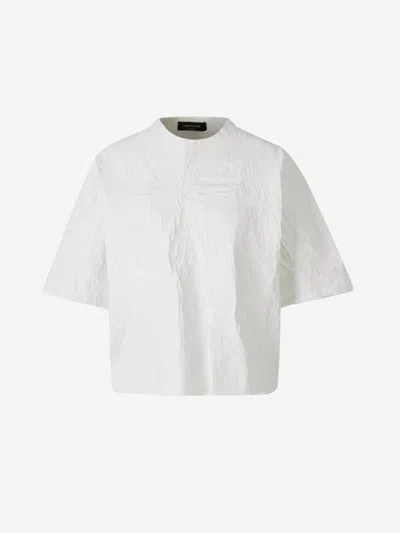 Fabiana Filippi Plain Texture T-shirt In White