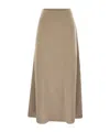 Fabiana Filippi Platinum And Lurex Long Skirt In Brown