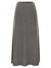 Fabiana Filippi Platinum And Lurex Long Skirt In Gray