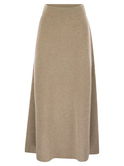 FABIANA FILIPPI FABIANA FILIPPI PLATINUM AND LUREX LONG SKIRT