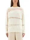 Fabiana Filippi Platinum And Mohair Knit In White