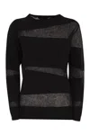 Fabiana Filippi Platinum Boat Neck Sweater In Black