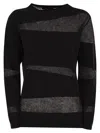 Fabiana Filippi Platinum Boat Neck Sweater In Black