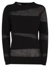 Fabiana Filippi Platinum Boat Neck Sweater In Black