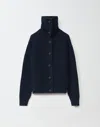 Fabiana Filippi Platinum Bomber Cardigan In Blue