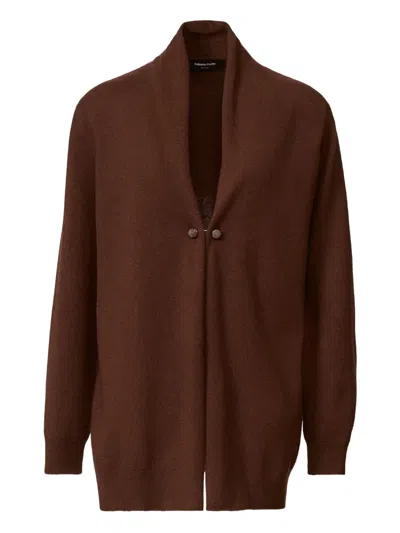 Fabiana Filippi Platinum Cardigan In Brown