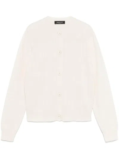 Fabiana Filippi Platinum Cardigan In 白色