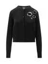 Fabiana Filippi Platinum Cardigan In Black