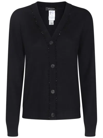 Fabiana Filippi Platinum Cardigan In Black
