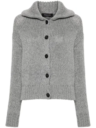 Fabiana Filippi Platinum Cardigan In Grey