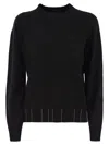 Fabiana Filippi Crew Neck Knitwear Long Sleeves In Black