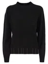 Fabiana Filippi Crew Neck Knitwear Long Sleeves In Black