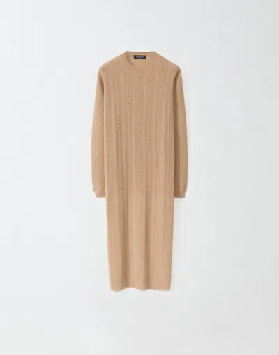 Fabiana Filippi Platinum Dress In Brown
