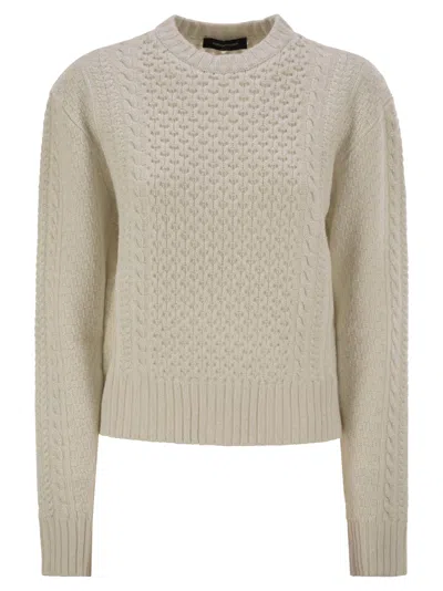 Fabiana Filippi Platinum Fisherman Jersey With Lurex In Neutral