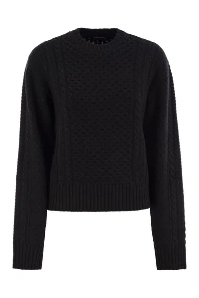 Fabiana Filippi Round Neck Sweater In Black