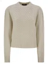 Fabiana Filippi Platinum Fisherman Jersey With Lurex In Neutral