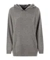 Fabiana Filippi Long-sleeves Ribbed Hoodie In Gray