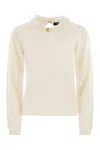 Fabiana Filippi Lace Neck Sweater Sweaters And Cardigans White