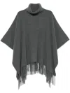 Fabiana Filippi Platinum Lucky Poncho In 灰色