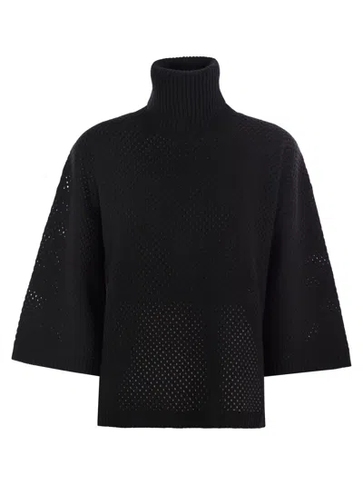 Fabiana Filippi Open-knit Jumper In Black