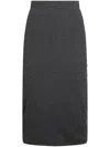 Fabiana Filippi Grey Wool Skirt In 灰色