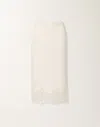 Fabiana Filippi Platinum Skirt With Macramé Lace