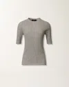 Fabiana Filippi Ribbed Short-sleeve Top