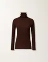 Fabiana Filippi Roll-neck Ribbed Jumper In Brown