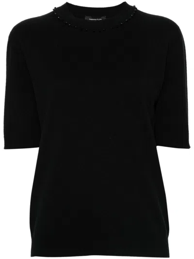 Fabiana Filippi Platinum Sweater In Black  