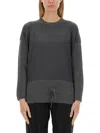 Fabiana Filippi Wool Blend Crewneck Sweater In Gray