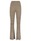Fabiana Filippi Elastic Waist Casual Pants In Brown