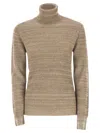Fabiana Filippi Platinum Yarn Turtleneck In Green