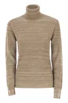 Fabiana Filippi Platinum Yarn Turtleneck In Neutral