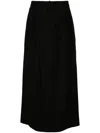 Fabiana Filippi Pleat-detail Twill Midi Skirt In Black