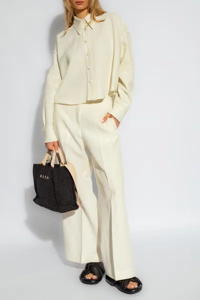 Fabiana Filippi Pleat-front Trousers In Cream